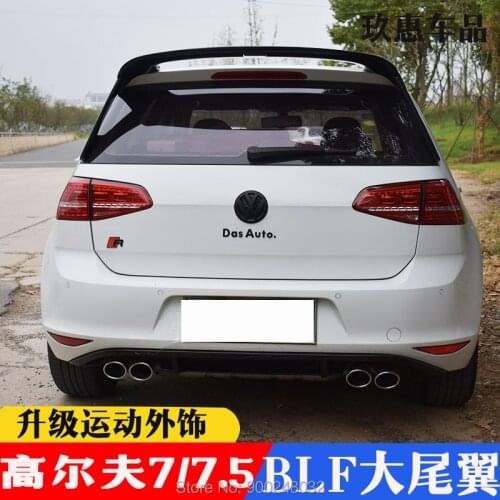 For Volkswagen GOLF 7 MK7 spoiler 2014-2018 ABS Plastic Unpainted Color Rear Roof Spoiler Wing Trunk Lip Boot Cover Car Styling