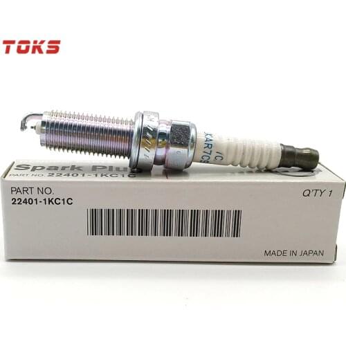 TOKS 4pcs Dual Iridium Spark Plug 22401-1KC1C DILKAR7C9H 91215 for Nissan Juke for Renault Clio IV