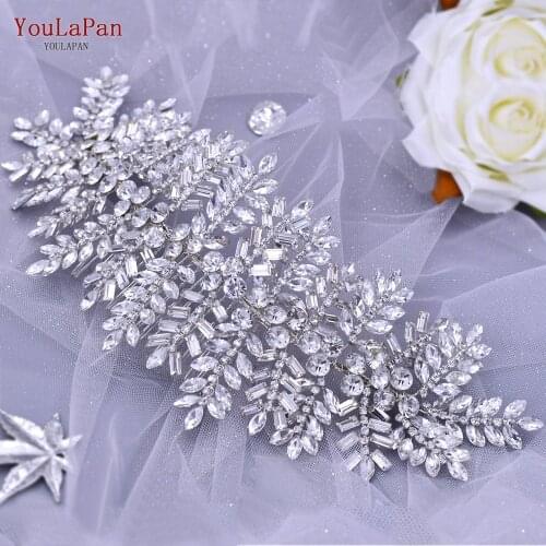 TOPQUEEN HP393 Rhinestone Hair Comb Handmade Hair Piece for Wedding Bride Woman Tiara Jewelry Wedding Hair Accessories Headwear