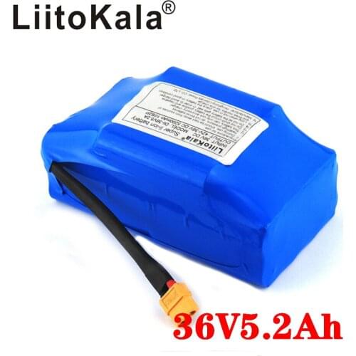 LiitoKala 36V 4.4Ah 5.2Ah high drain 2 wheel electric scooter self balancing lithium battery pack for Self-balancing Fits 6.5" 7