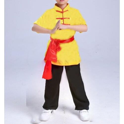 UNISEX 8color kids&adult SUMMER short sleeve suits Children pure cotton tai chi kung fu uniforms martial arts clothing
