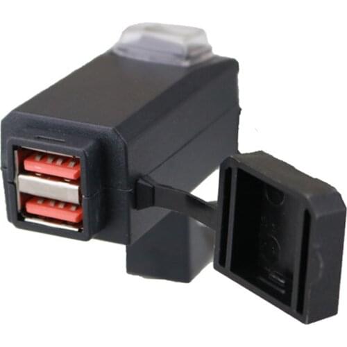 9V-12V Universal Waterproof Dustproof Dual USB Port Motorcycle Fast Charger Power Supply Socket For Phone Mobile
