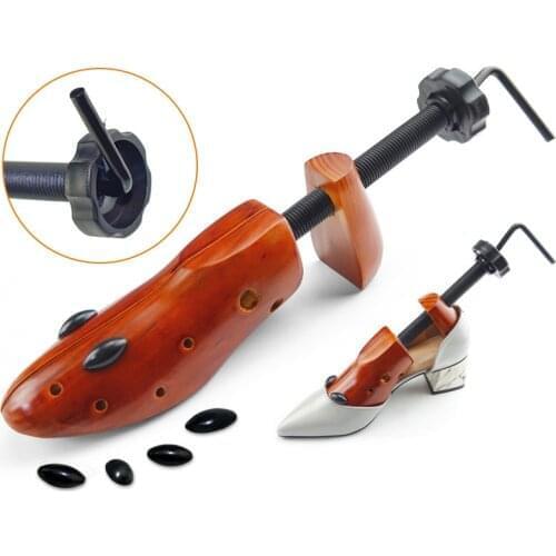 ZGZJYWM Unisex 1pcs Shoe Stretcher Wooden Shoes Tree Shaper Rack,Wood Adjustable Flats Pumps Boots Expander Trees Size S/M/L