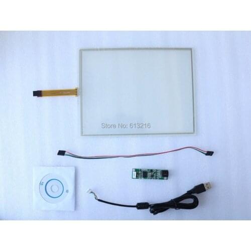10.4 inch 4-Wire 4:3 Resistive Touch Panel + USB port Controller card +CD Room work with 10.4 inch LCD panel