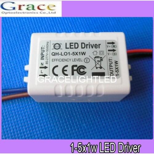 10pcs/lot 1-5x1W LED driver 1x1W 2x1W 3x1W 4x1W 5x1W External power supply transformers for ceiling light lamps