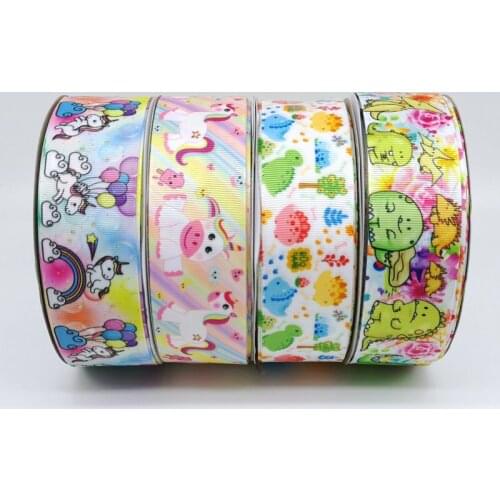 5 Meters beauty Cartoon Ribbon Grosgrain 25MM DIY Handmade Character Ribbons For Crafts Custom Ribbon Decoration Trims Sewing