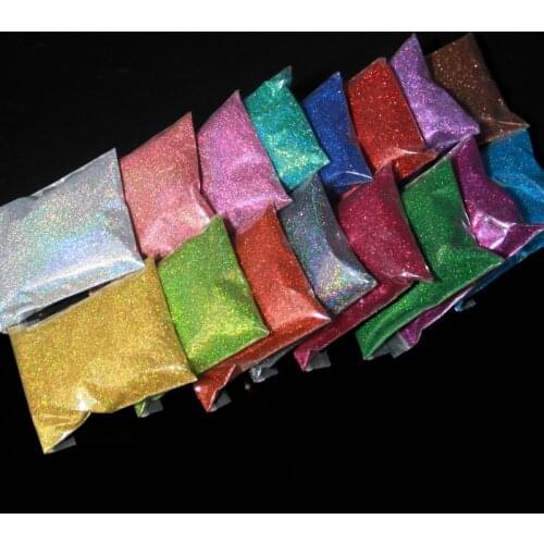 50g/Bag Gradient Shiny Nail Glitter Powder Holographic Glitter For Nails Art DIY Decorations Laser Manicure Tips Pigment Dust