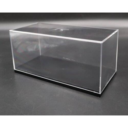 Model Car Acrylic Case Transparent Dustproof with Black Base Display Box High Quality 18cm 1/32