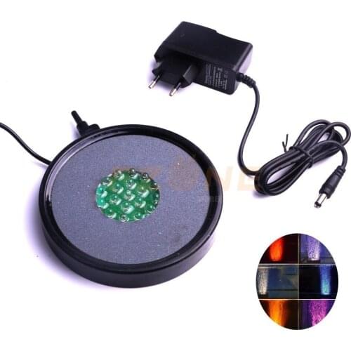Aquarium Air Bubble Light 7 Color LED Air Curtain Bubble Stone Disk For Air Pump For Fish Tank