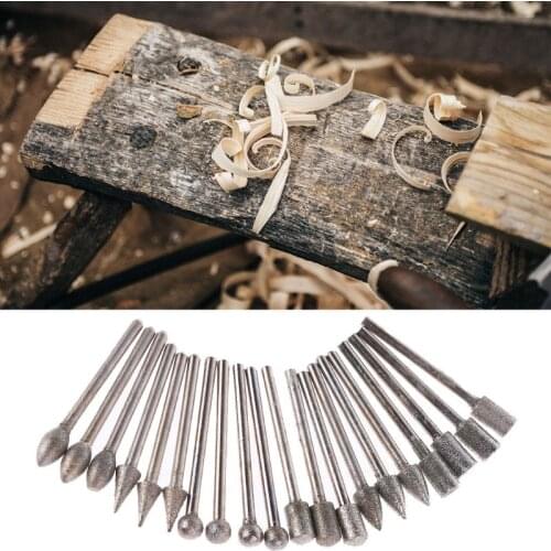 20/pcs 6X3mm Diamond Rotary Tool Sintered Diamond Burs Abrasive Grinding Head Accessories Diamond Bits 1XCC