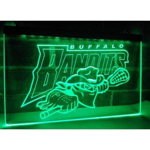 LD171- Buffalo Bandits NLL Lacrosse LED Neon Light Sign home decor crafts