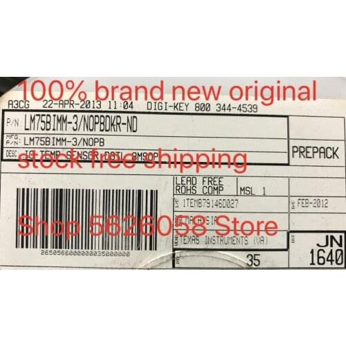 LM75BIMM-3 LM75BIMM-3/NOPB LM75BIMM MSSOP 100% brand new in stock 20PCS/LOT