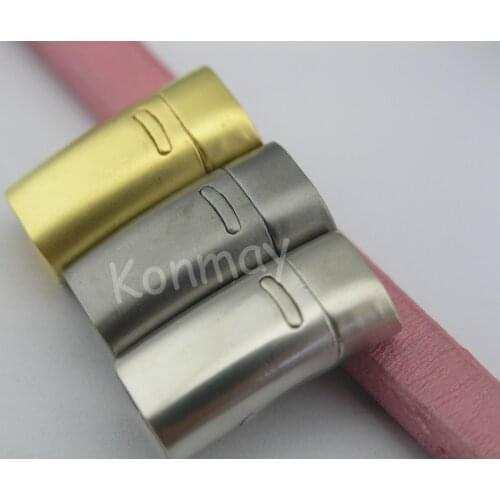 2 Colors--10 Sets 10.3mmx6.5mm Matte Finished Magnetic Clasp For Licorice Leather Cord Bracelet Making Jewelry Findings--CLP1103