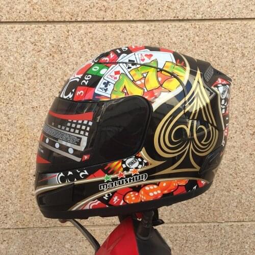 Motorcycle helmet mens and womens four seasons racing anti-fog warm marushin cover all personality locomotive road race