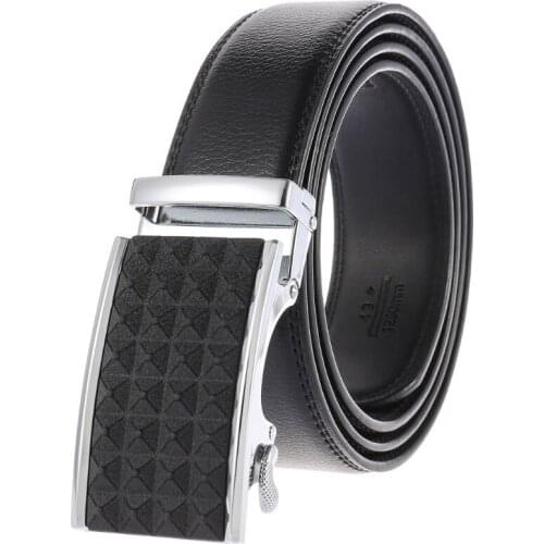 Name brand mens leather metal automatic buckle high quality leather belt leisure business belt LY136-22056-1