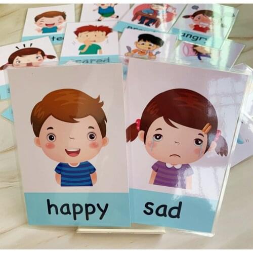 Emotion Management Cards Set Educational Toys For Children Learning Toy Kindergarten Teaching Aids Montessori Materials Baby Toy