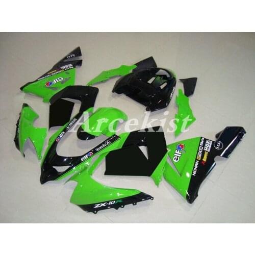 New ABS whole Fairings Kit Fit for Kawasaki Ninja ZX-10R ZX10R 10R 2004 2005 04 05 Bodywork set Hot sales elf