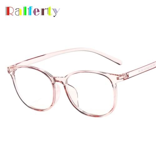 Ralferty Eye Glasses Frames For Women No Diopter Anti Blue Light Glasses TR90 Optical Frame W1803