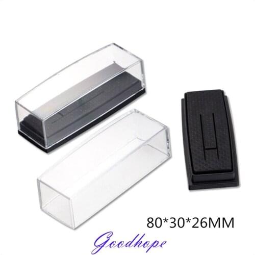 Wholesale 120pcs Clear Cover Box for Tie Clip Pin Gift Boxes Wedding Engagement Favours Stickpin Display & Packaging Casket