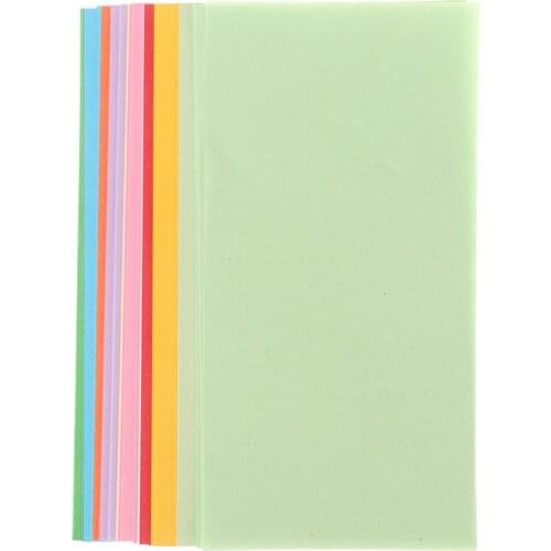 Rectangle Origami Paper Double Sides Solid Color Folding Paper Multicolor Kids Handmade DIY Scrapbooking Craft Decor