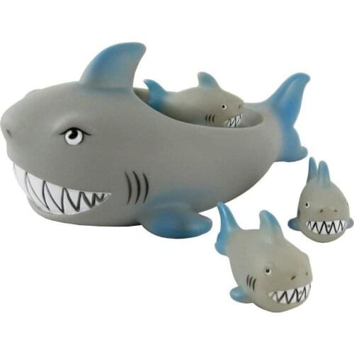 Rubber Animal Shark Family Bathtub Companion Floating Bathtub Toy