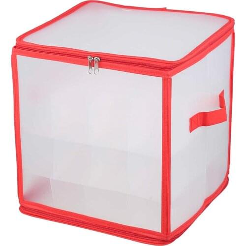 Christmas Tree 64 Baubles Storage Box Christmas Ornament Organizer Decor Storage Box Bag Baubles Xmas Tree Decoration Balls Box