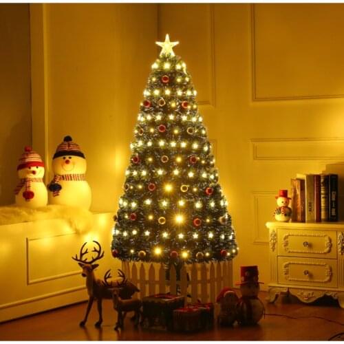 GY Christmas Tree Fiber Tree Christmas Decorations 3 M Christmas Ball Five-Pointed Star Light-Emitting Christmas Tree Package