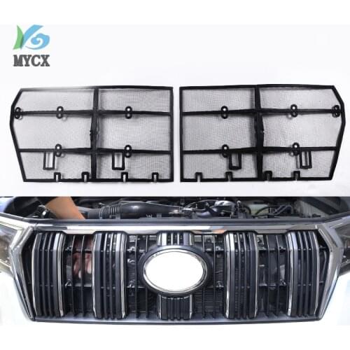2PCS Car Insect Screening Mesh Front Grille Insert Net For Toyota Land Cruiser Prado 150 2018 FJ150 accessories