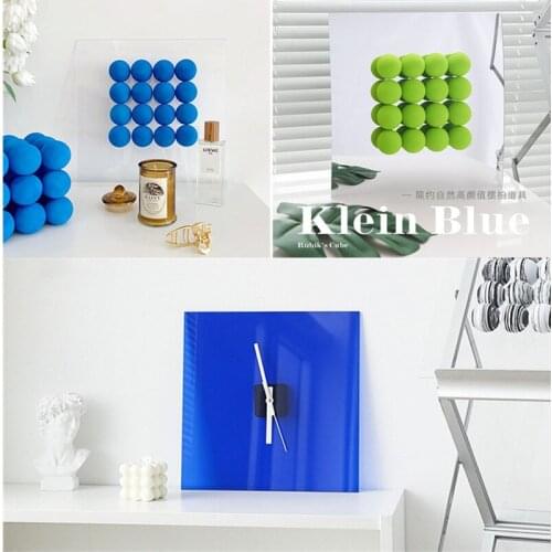 Klein blue decoration Ornament Stereo Acrylic Mirror panel Foam ball Home Shooting Props Background decoration