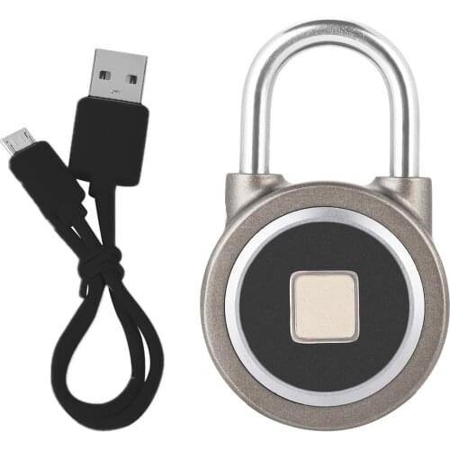 Fingerprint Smart Keyless Waterproof Bluetooth Lock APP Control Security Anti-Theft Padlock 4.8 * 8cm/1.88 * 3.14inch