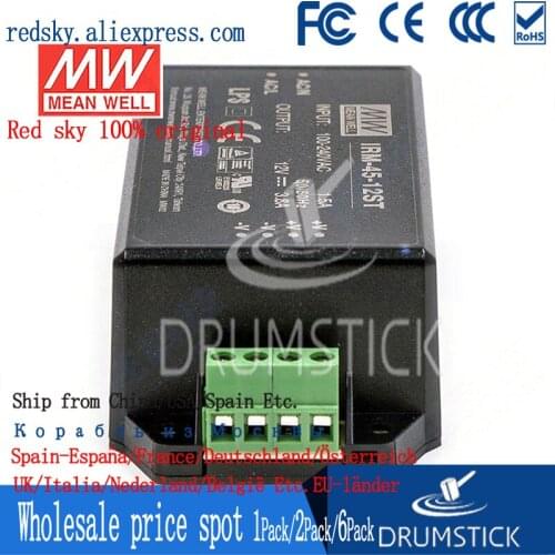 Steady MEAN WELL IRM-45-12ST 12V 3.8A meanwell IRM-45 12V 45.6W Screw terminal style