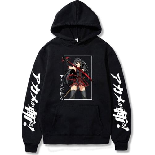 Anime Akame Ga Kill Hoodies Akame Esdeath Chelsea Mine Sheele Leone Cartoon Character Harajuku Kawaii Women Men Sweatshirts Tops