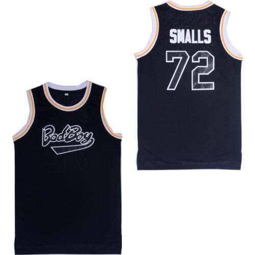 BG basketball jerseys bad boy 72 SMALLS jersey Embroidery sewing Outdoor sportswear Hip-hop movie jersey red 2020 summer
