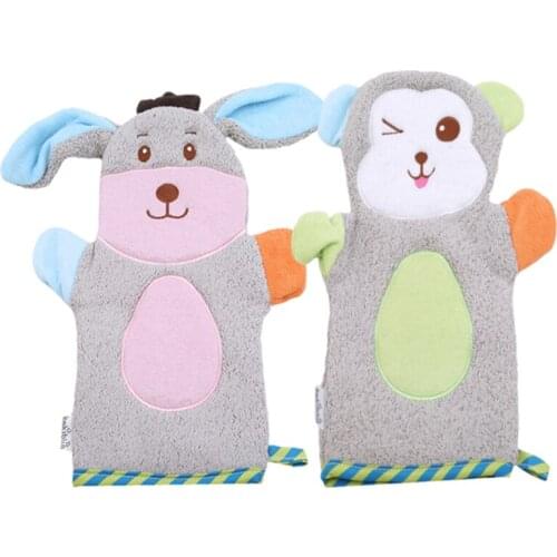 Cute Baby Bath Shower Brush Super Soft Cute Animal Modeling Sponge Powder Rubbing Towel Ball For Baby Children