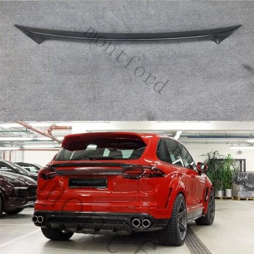 High quality Carbon Fiber Rear Trunk Lip Spoiler Wing Fits For Porsche Cayenne 958 2015 2016 2017