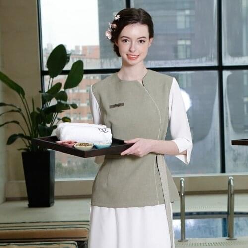 Women Hotel Waiters Uniform Beautician Uniform Massagista Work Clothing Spa Work Suit Beauty Salon Uniform AS300