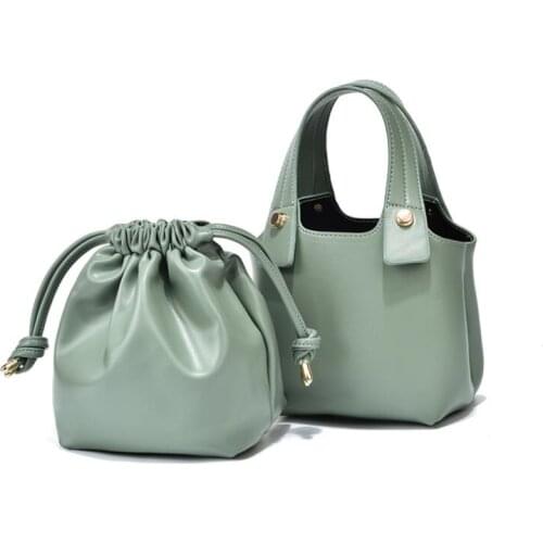 Female Bag New female Casual Handbag Fashion Drawstring Messenger Bag Shoulder Portable Hand Bag Ladies Crossbody Bags Bolso