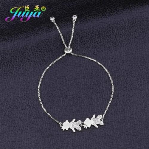 Gold/ Womens Bracelets Supplies Handmade Adjustable Chains Boy+Girl+Mama Bracelets For Mom Daughter Birthday Gift Jewelry