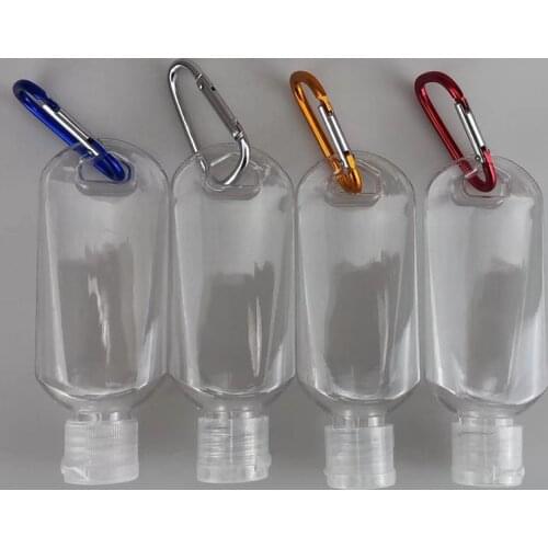 1pcs 30ml/50ml Hand Sanitizer Bottles Mini Refillable Disinfect Gel Bottles Travel Bottles Alcohol Container with Random Hook