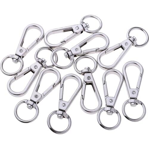 10Pcs Alloy Swivel Clasps Snap Keychain Ring Hook Clip for Keys Lanyards Climbing Accessories Key Holder for Men and Women
