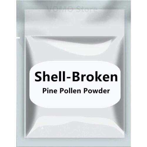 100% Pure Natural Organic Shell-Broken Pine Pollen Powder, Support Immune System Health, Antioxidants
