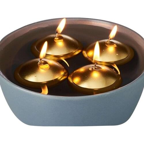 12 Piece Floating Candles Silver Gold Colour Handmade Decorative Accessories Home Design Modern Style