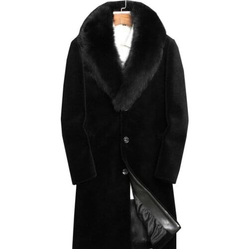 2019 Winter Women High Quality Luxury Long Mink Fur Coat Loose Lapel OverCoat Thick Warm Plus Size 6XL Female Plush Coats M366