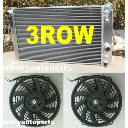 3ROW Aluminum Radiator &FAN 1984-1990 For Chevy Corvette 5.7 L83/S10 V8 Conversions
