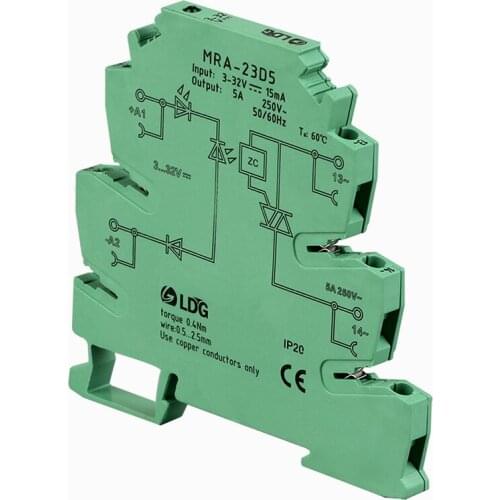 5pcs Din Mount Modular Thin PLC Relay Amplifier Does Not Have Normally Open Closed Point Solid State Relay MRA-23D5