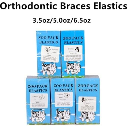 5000Pcs ZOO Pack Dental Rubber Bands Latex Orthodontic Elastics Elastic Ligature Ties 3.5oz 5.0oz 6.5oz 1/8 3/16 1/4 5/16 3/8