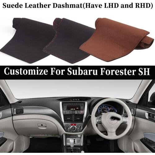 Accessories Car-styling Suede Leather Dashmat Dashboard Cover Dash Carpet For Subaru Forester SH Impresa WRX B3 2008- 2012 RHD