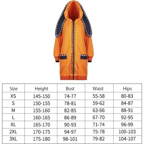 Anime Kakeguru Cosplay Costume Clothings Anime Yomoduki Runa Cosplay Costume For Girls Women Orange Coat Hoodies Zip Jacket Coat