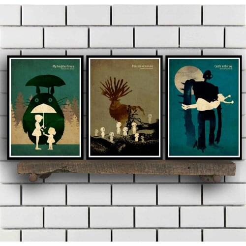 Hayao Miyazaki Castle in the Sky Princess Mononoke My Neighbor Totoro Anime Poster