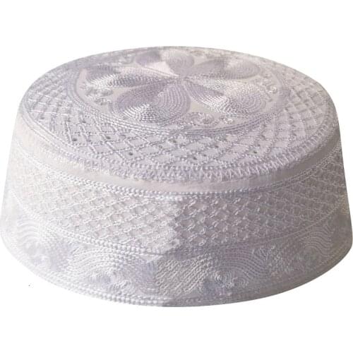 Aqutumn Musulman White Prayer Hats Beanie kippah Arabic Islamic Caps For Men Headscarf Islamic Man Bonnet India Muslim Halal Hat